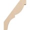 Ekena Millwork 3-inch W x 18-inch D x 24-inch H Valencia Rough Cedar Woodgrain TimberThane Knee Brace, Primed BRCUR03X18X24VALRCPR - alternate 3